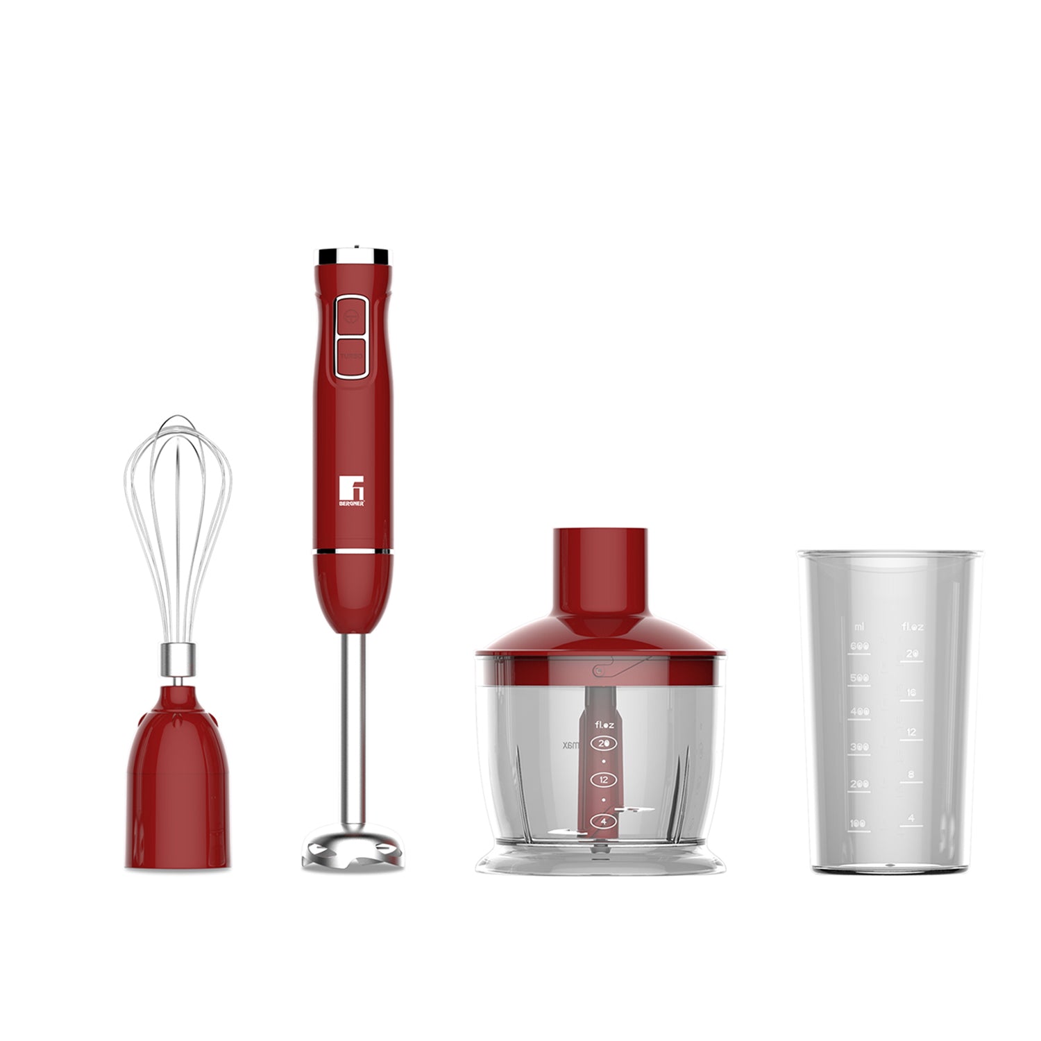 BERGNER - Frullatore ad Immersione Maroon 1000 Watt